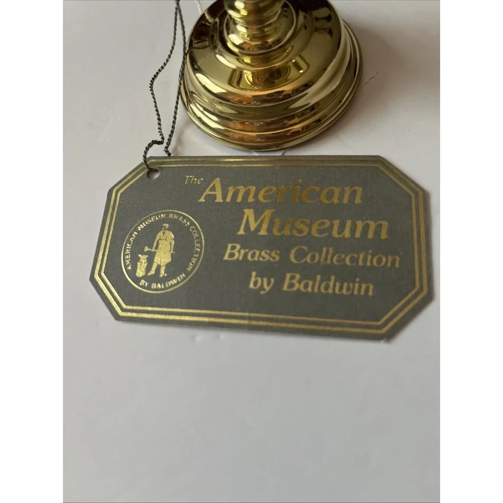 Vintage Baldwin Brass American Museum Candle Holder 4.75